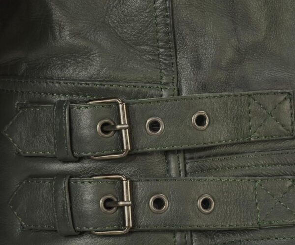 LONDON OLIVE LEATHER JACKET (male)